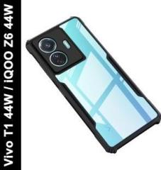 Micvir Back Cover for Vivo T1 44W, iQOO Z6 44W (Transparent, Shock Proof, Pack of: 1)