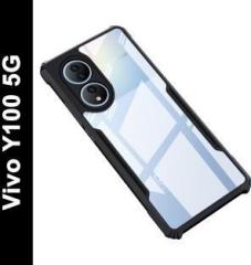 Micvir Back Cover for Vivo Y100 5G (Transparent, Camera Bump Protector, Pack of: 1)