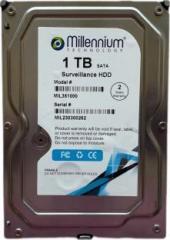 Millennium Technology MIL351000 Surveillance Drive 1 TB Desktop, Surveillance Systems, Network Attached Storage Internal Hard Disk Drive (HDD, Interface: SATA, Form Factor: 3.5 inch)