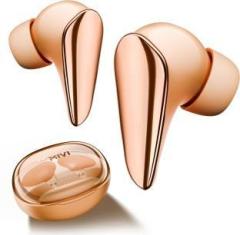 Mivi DuoPods i7 TWS, 3D Soundstage, High fidelity Driver, AAC for Lossless Audio Earbuds Bluetooth Headset (Peach fuzz, True Wireless)