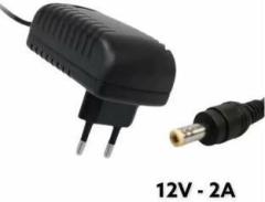 Miworld Good Quality 12 Volt 2AMP Dual Pin Power Adapter AC Input 100 240V DC Output 12V 12 W Adapter (Power Cord Included)