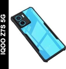 Mobikit Back Cover for IQOO Z7 5G, IQOO Z7S 5G, (TPU | PU |Shockproof Hybrid Hard Cover |Clear Case, Transparent, Shock Proof, Pack of: 1)