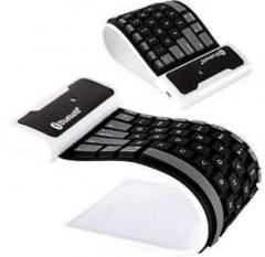 Newvez Flexible Silicon Roll up Bluetooth Wireless Multi device Keyboard