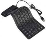 Newvez Silicon Flexible 85 Keys Black Wired USB Multi Device Keyboard