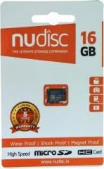 Nudisc 16 GB MicroSDHC Class 10 20 MB/s Memory Card