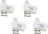 Olectra Set Of 4 Pro Series MICRO SD/SDHC USB 2.0 TWO IN ONE OTG CARD READER ANDROID USB Adapter Card Reader