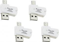 Olectra Set of 4 Pro Series MICRO SD/SDHC USB 2.0 TWO IN ONE OTG CARD READER ANDROID USB Adapter Card Reader