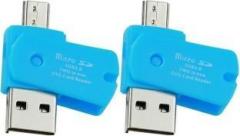 Oxza Pack of 2 USB 2.0 TWO IN ONE Micro SD OTG ADAPTOR Card Reader