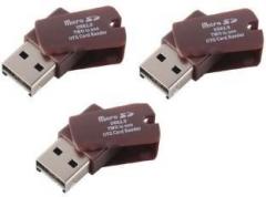 Oxza SET OF 3 USB 2.0 TWO IN ONE Micro SD OTG ADAPTOR Card Reader