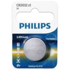 Philips Speciality CR2032 Lithium Coin 3V, Pack of 1, Designed for use in keyfobs, Scales, wearables and Medical Devices Battery