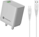 Portronics 18 W Quick Charge 3 A Wall Charger for Mobile with Detachable Cable (Cable Included)