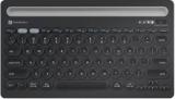 Portronics Bubble Dock with Tablet/Smartphone holder 12 inch wide & On/Off switch, Compact Tenkeyless Bluetooth, Wireless Multi device Keyboard