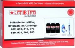 Red Star ink refill kit for HP 678 black ink cartridge for Computers