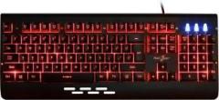 Redgear Blaze 7 / Aluminum Body, 7 LED Color Backlit, 19 Anti Ghosting Keys, Membrane Wired USB Gaming Keyboard