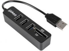 Retrack 3 PORT 2.0 USB HUB + MULTIPLE Combo Card Reader