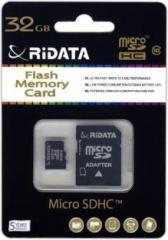 Ridata Class 10 32 GB MicroSDHC Class 10 87 MB/s Memory Card