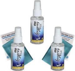 Rinsol Lenspray Plus Cleaner Pack Of 3 x 50ml with Free 2 Micro Fibre Cleaning Cloths for Computers, Laptops