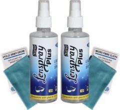 Rinsol Lenspray Plus Pack Of 2 x 200ml with Free 2 Micro Fibre Cleaning Cloths for Computers, Laptops