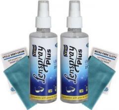 Rinsol Lenspray Plus Pack Of 2 x 200ml with Free 2 Micro Fibre Cleaning Cloths for Mobiles, Computers, Laptops