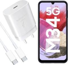 Roarx 25 W Quick Charge 3 A Wall Charger for Mobile with Detachable Cable (Compatible for Galaxy M34 5G & Other Devices, Cable Included)