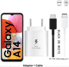 Roarx 25 W Supercharge 3 A Wall Charger for Mobile with Detachable Cable (25w fast charger for samsung galaxy a14 5g charger adapter, Cable Included)