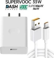 Roarx 33 W SuperVOOC 3 A Wall Charger for Mobile with Detachable Cable (Cable Included)