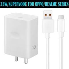 Safa 33 W SuperVOOC 3.4 A Wall Charger for Mobile with Detachable Cable (33W FAST CHARGER SUPERVOOC FOR OPPO, REALME, NARZO, ONEPLUS, Cable Included)