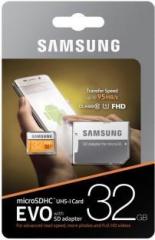 Samsung EVO 32 GB MicroSD Card Class 10 95 MB/s Memory Card