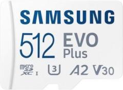 Samsung EVO Plus 512 GB MicroSDXC Class 10 160 MB/s Memory Card (With Adapter)