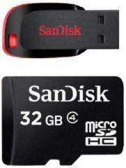 Sandisk 32 GB Micro SDHC Class 4 and Cruzer Blade 16 GB Pen Drive