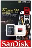 Sandisk Extreme Pro 128 GB MicroSDXC Class 10 95 MB/s Memory Card (With Adapter)