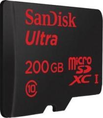 Sandisk Ultra 200 GB MicroSDXC Class 10 90 MB/s Memory Card (With Adapter)