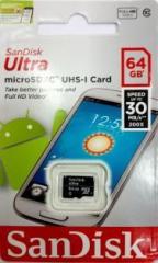 Sandisk Ultra 64 GB MicroSD Card Class 10 30 MB/S Memory Card