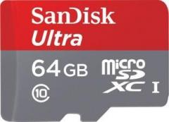 Sandisk Ultra 64 GB MicroSDXC Class 10 80 MB/s Memory Card (With Adapter)