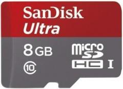 Sandisk Ultra 8 GB MicroSDHC Class 10 48 MB/s Memory Card (With Adapter)