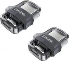 Sandisk Ultra Dual drive Otg 3.0 Pack Of 2 64 GB Pen Drive