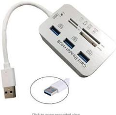 Sarvoteleweb 3 Port USB Hub + All in One Card Reader Card Reader