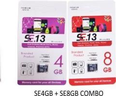 Se 13 SE.13 Premium 4GB + 8 GB MicroSDHC Class 10 70 MB/s Memory Card