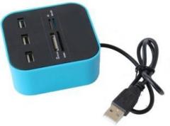 Shrih 3 Port USB HUB Combo Multi Card Reader