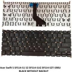 Solutions 365 COMPATIBLE KEYBOARD FOR ACER SWIFT 5 SF514 51 52 SF514 51G WITHOUT BACKLIT Internal Laptop Keyboard