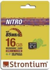 Strontium Nitro 16 GB MicroSDHC UHS Class 1 85 MB/s Memory Card