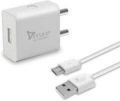 Syska WC 2A Single Port 2 A Mobile Charger with Detachable Cable (Cable Included)