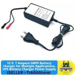 Techsupreme 12 Volt 7 Amp UPS Battery Charger Power Supply Adapter 14 V 2 Amp Output Smps 12 W Adapter (Power Cord Included)