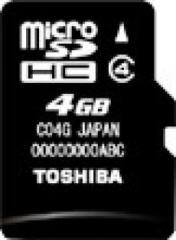 Toshiba 4 GB MicroSD Card Class 4 15 MB/s Memory Card