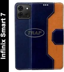 Trap Back Cover for Infinix Smart 7 (Cases with Holder, Pack of: 1)