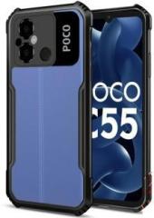 Vaprif Back Cover for POCO C55, REDMI 12C, Transparent Hybrid Hard PC Back TPU Bumper (Transparent, Shock Proof, Pack of: 1)