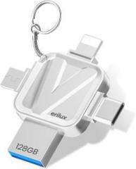 Verilux 128 GB USB Pen Drive, Type C Pendrivefor iOS & Android, 4 in 1 Pen Drive 128 GB Pen Drive