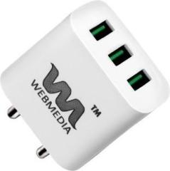 Webmedia 28 W Adaptive Charging 3.4 A Wall Charger for Mobile with Detachable Cable (Cable Included)