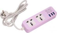 Wishpool Smart Power Strip Extension Socket Plug With 3 USB Port 2.0 & 2 Universal Socket Worldwide Adaptor