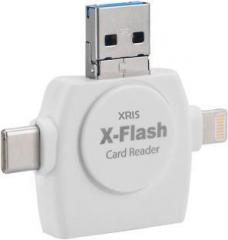 Xris 4 IN 1 Lightning / USB Type C / USB 3.0 / Micro USB / Micro SD & SDHC card Supported Card Reader